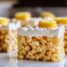 Delicious Lemon Rice Krispie Treats in a colorful presentation