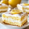 Delicious Lemon Tiramisu dessert served on a plate with fresh lemon slices