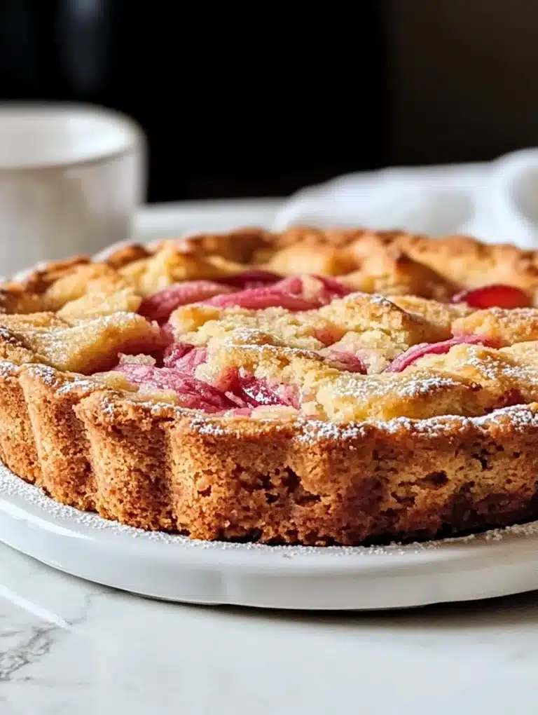 Old-Fashioned Norwegian Rhubarb Cake