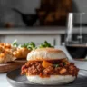 Plate of homemade Sloppy Joes with flavorful ground beef and sauce