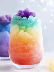 Slushy Recipe 5 Refreshing slushy drink recipe with vibrant colors and ingredients on a summer day.