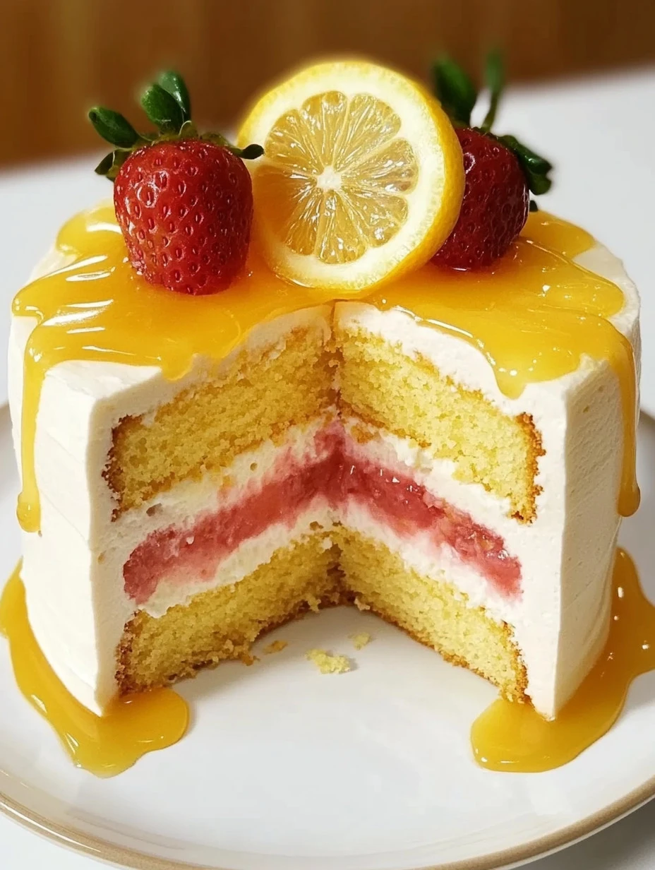 Delightful Strawberry Lemonade Cake