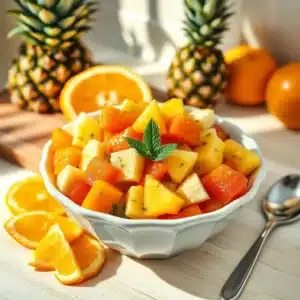 Colorful Sunshine Salad with fresh vegetables and fruits