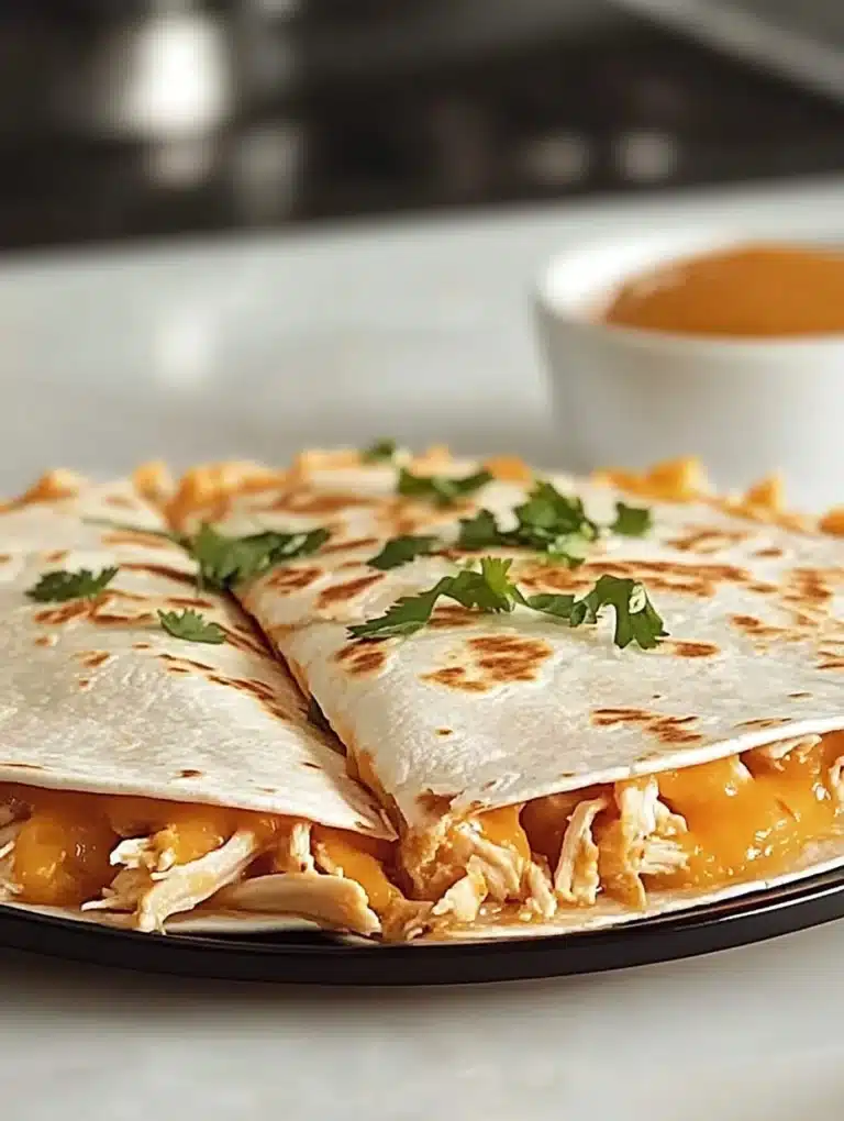 Delicious homemade Taco Bell Chicken Quesadilla copycat with melted cheese and chicken