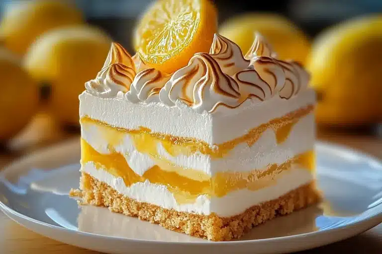Are you looking for a dessert that combines the velvety richness of cheesecake with the bright, zesty notes of lemon and a fluffy meringue? If so, you’ve hit the jackpot with this Triple Lemon Meringue Cheesecake. This recipe not only caters to your sweet tooth but also brings a burst of sunshine into your kitchen, making it the perfect treat for a gathering or a cozy evening at home.