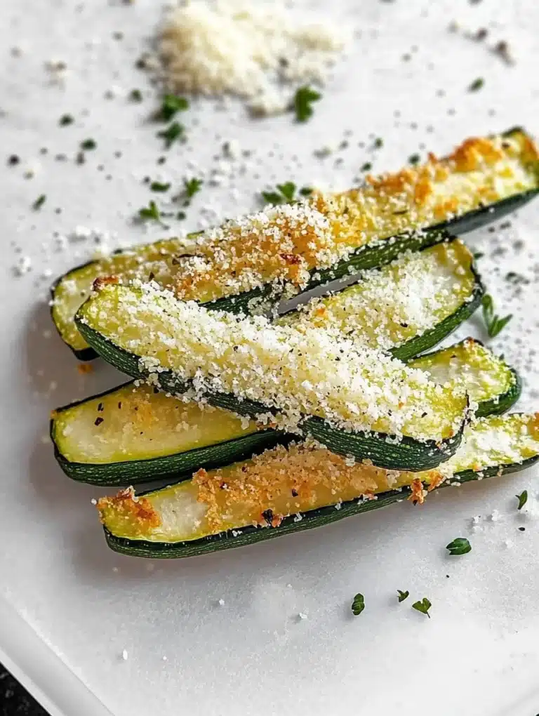 Zucchini fries with Parmesan cheese served on a plate.