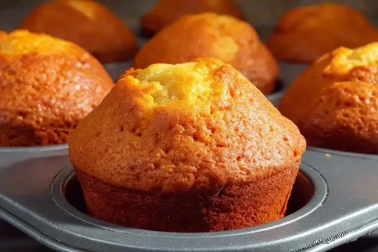 Delicious mango muffins freshly baked and ready to enjoy
