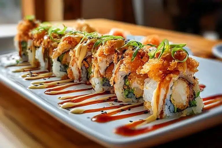 California Crunch Roll sushi with fresh ingredients and crunchy texture