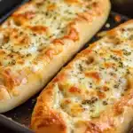 Homemade Copycat Subway Italian Herb Cheese Bread loaf fresh out of the oven