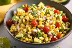 Corn and Avocado Salad 6 Fresh Corn and Avocado Salad with vibrant vegetables and herbs