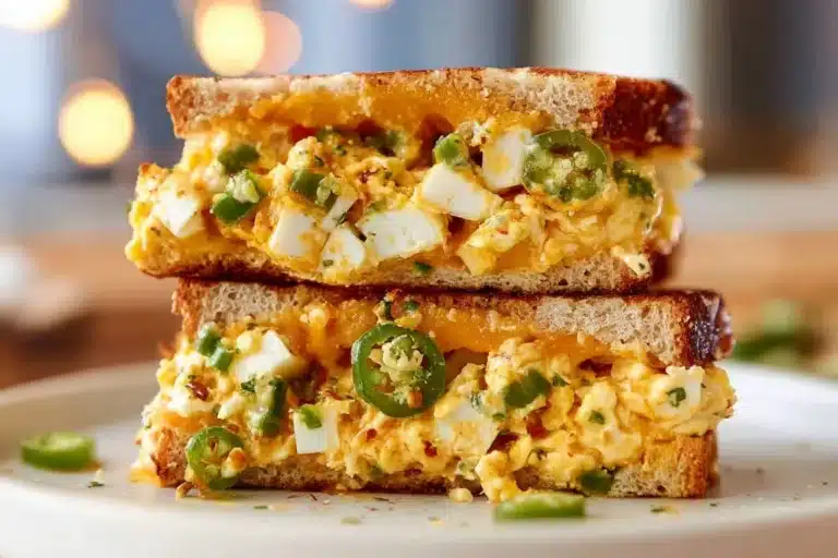 Crispy Egg Salad served in a bowl with fresh herbs and toast
