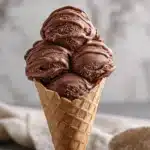 Delicious bowl of Ninja Creami chocolate ice cream with toppings