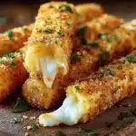 Crispy Potato Cheese Sticks served with dipping sauce