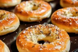 Delicious Rosemary Parmesan Pretzels filled with mozzarella cheese