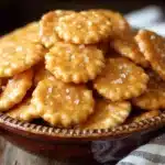 Delicious salted caramel cracker bites with a sweet and salty flavor