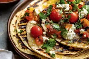 Delicious Spinach and Cheese Quesadilla ready to serve with a side of salsa.