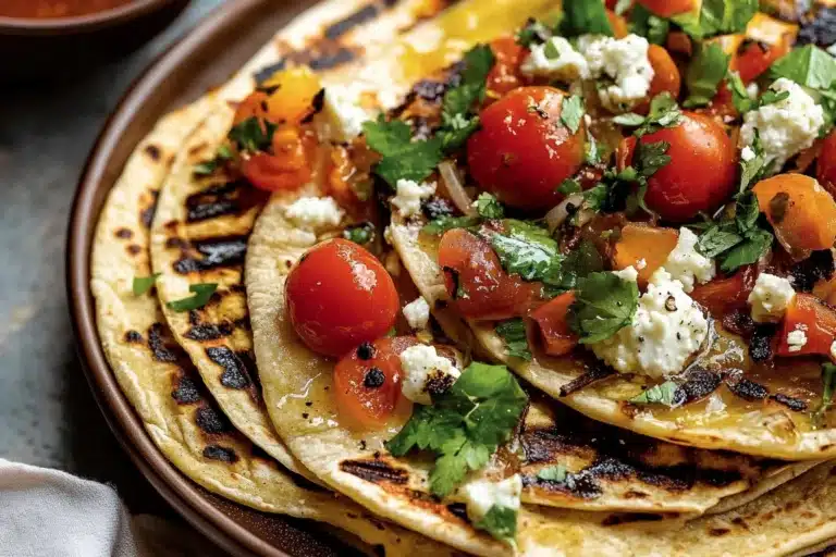 Delicious Spinach and Cheese Quesadilla ready to serve with a side of salsa.