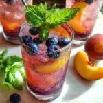 Blueberry Peach Vodka Spritzer