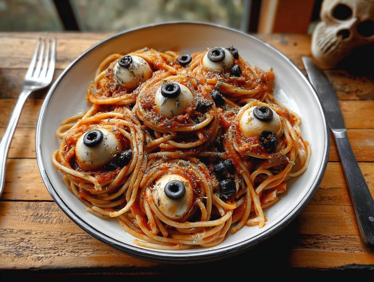 Amazing Spooky Spaghetti Eyeballs - Spooky Spaghetti Eyeballs - main visual representation