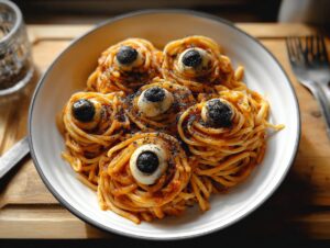 Spooky Spaghetti Eyeballs