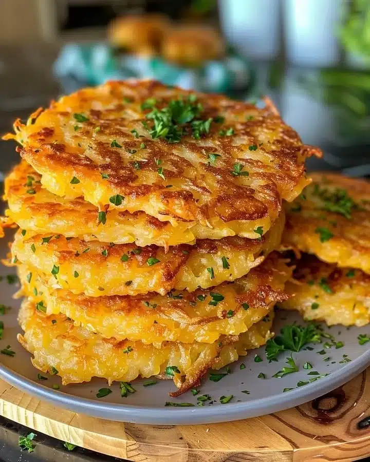 Amish onion fritters served on a plate with a dipping sauce