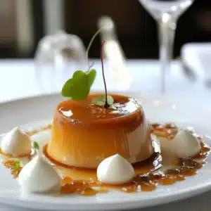 Variety of delicious homemade caramel desserts on a white plate.