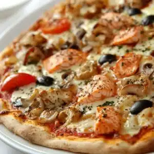 Delicious classic Italian pizza with fresh toppings and a golden crust