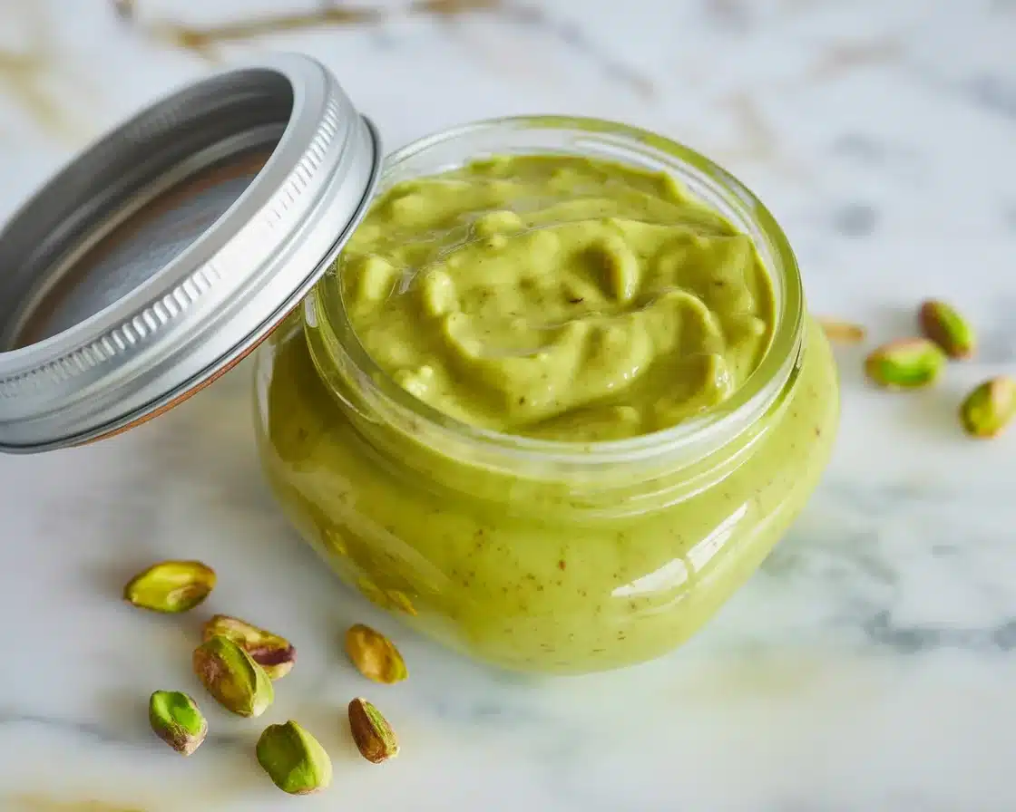Homemade pistachio cream recipe for Dubai chocolate bars