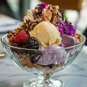 Easy Ice Cream Log 5 Easy Ice Cream Log dessert served on a plate