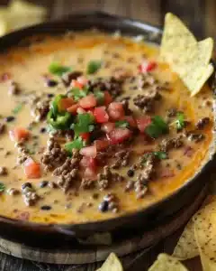 Delicious Sausage Cheese Dip served in a bowl, perfect for sharing