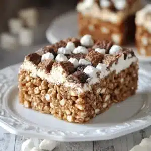 Delicious S'mores Treats dessert with chocolate, graham crackers, and marshmallows