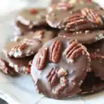 Homemade Turtle Candy with Pecans and Chocolate