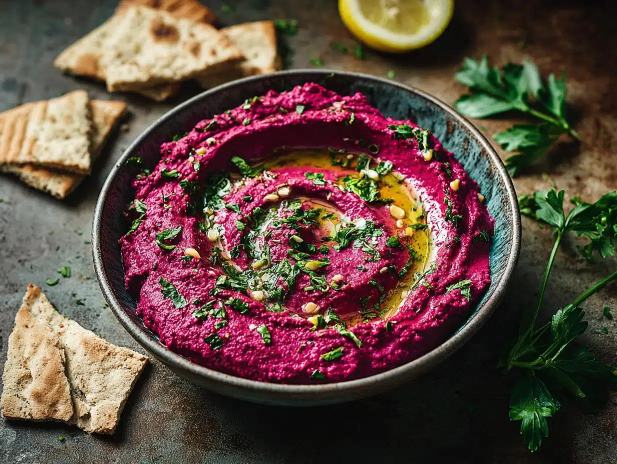 Beet Hummus: Amazing Flavor! - Beet Hummus - additional detail