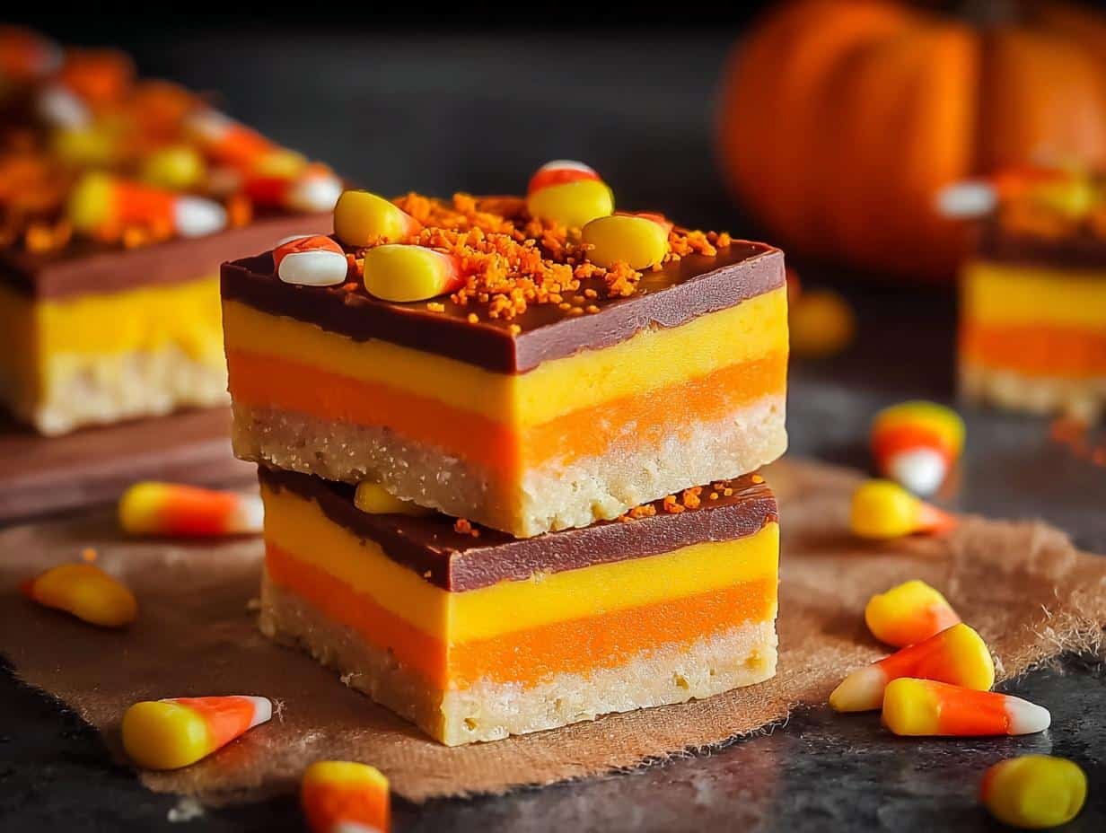 Melt Away Holiday Stress: 16 Candy Corn Fudge Squares - Candy Corn Fudge - additional detail