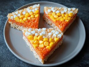 Candy Corn Rice Krispies: 3 Easy Halloween Treats 6 Candy Corn Rice Krispies