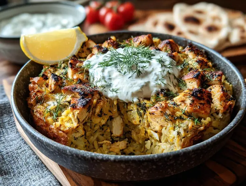 Chicken Tzatziki Dump Bake