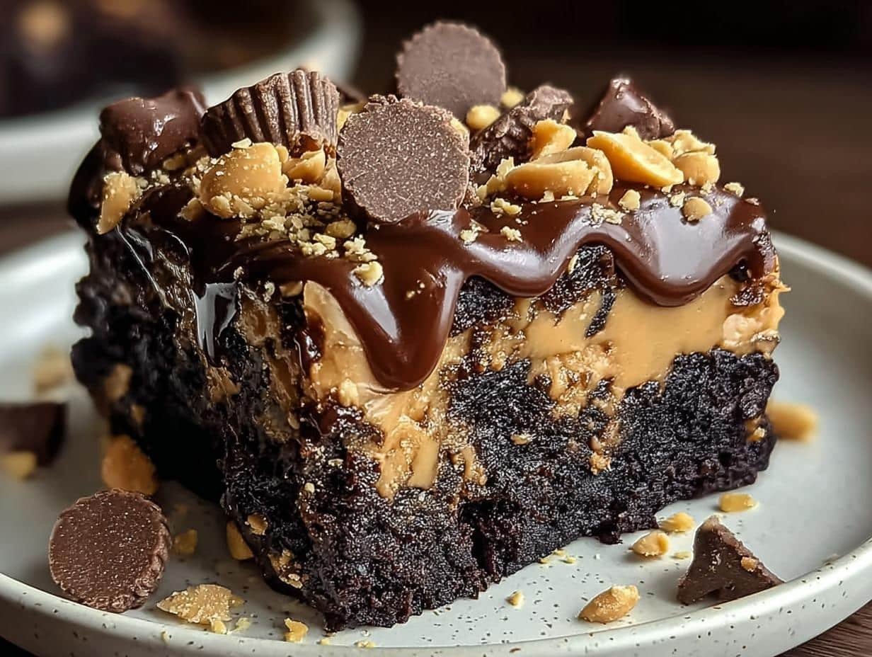 Decadent Chocolate Peanut Butter Dump Cake 1 Quick Recipe - Chocolate Peanut Butter Dump - additional detail