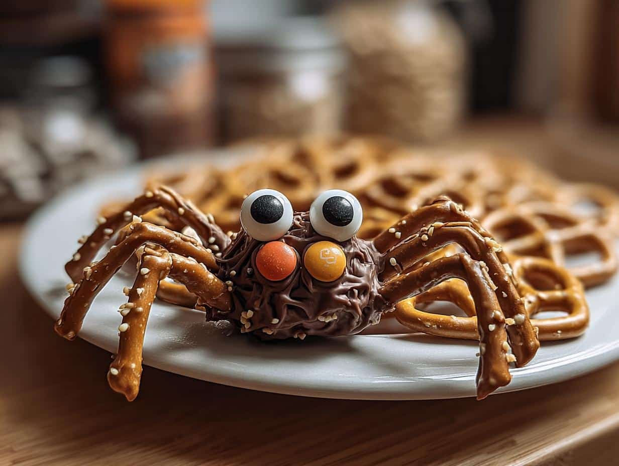 Chocolate Pretzel Tarantulas: Spooky 5-Minute Treat - Chocolate Pretzel Tarantulas - main visual representation