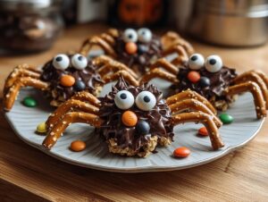 Chocolate Pretzel Tarantulas