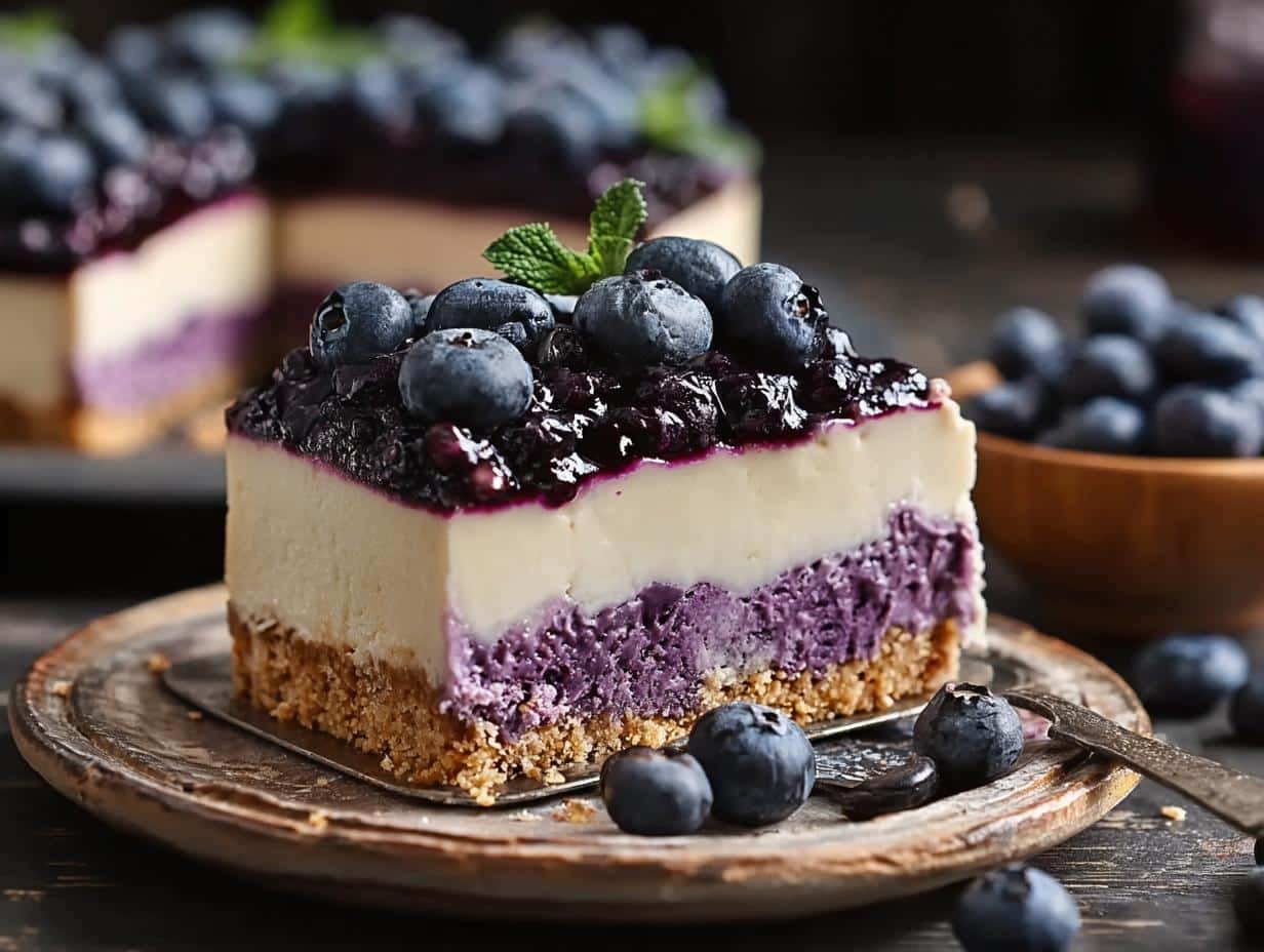 Dreamy Bake Blueberry Cheesecake: 1 Heavenly Recipe - Dreamy Bake Blueberry Cheesecake - additional detail