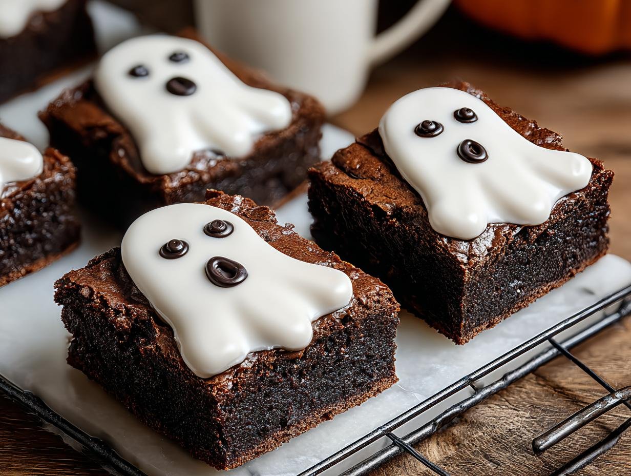 Ghost Brownies: Easy Adorable Halloween Treat - Ghost Brownies - additional detail