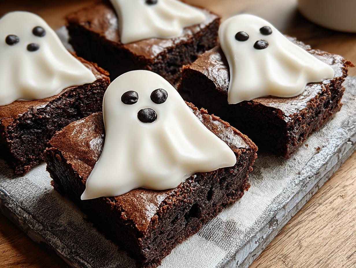 Ghost Brownies: Easy Adorable Halloween Treat - Ghost Brownies - additional detail