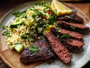 Grilled Skirt Steak Lemon