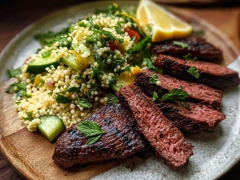 Grilled Skirt Steak Lemon