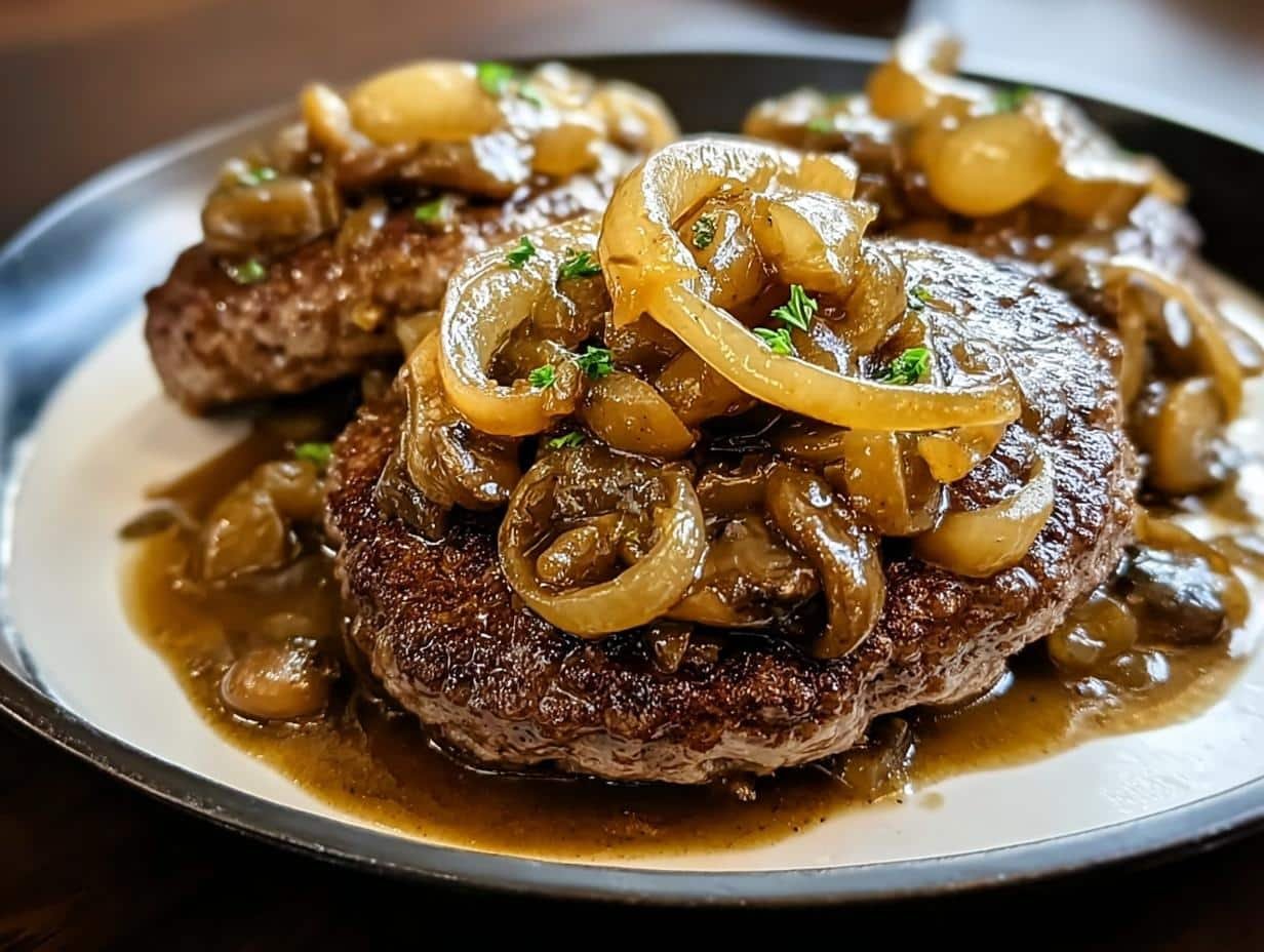 Masterful Hamburger Steaks Onion Mushroom - Hamburger Steaks Onion Mushroom - main visual representation
