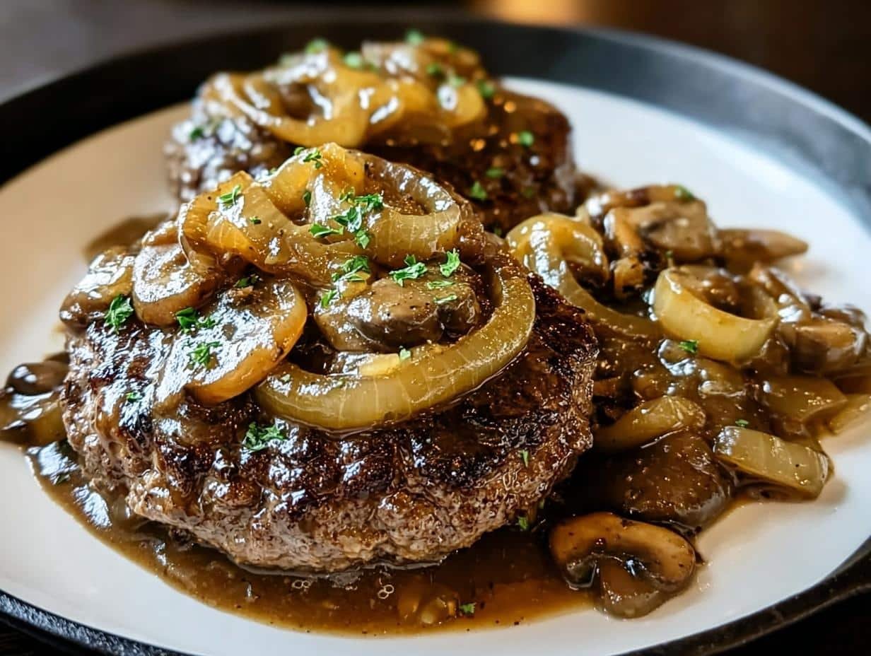 Hamburger Steaks Onion Mushroom