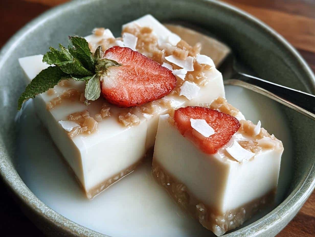 Haupia Hawaiian Coconut Pudding: Easy 1 Step Recipe - Haupia Hawaiian Coconut Pudding - additional detail