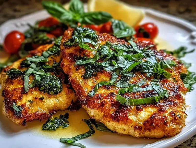 Italian Basil Chicken Cutlets