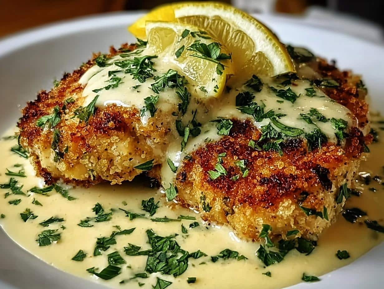 Lemon Pecorino Crusted Chicken: Amazing Crust - Lemon Pecorino Crusted Chicken - additional detail