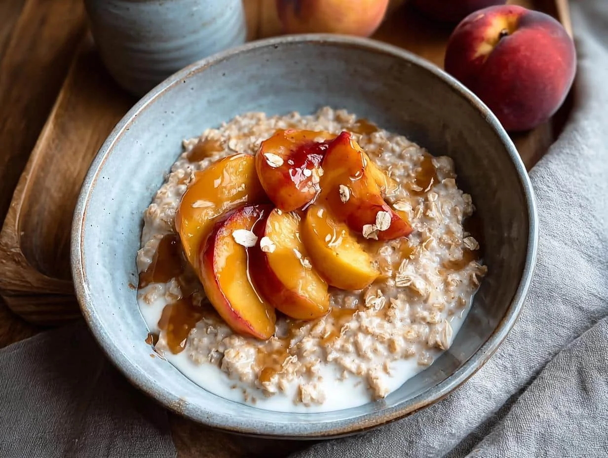 Nourishing Creamy Peach Oatmeal